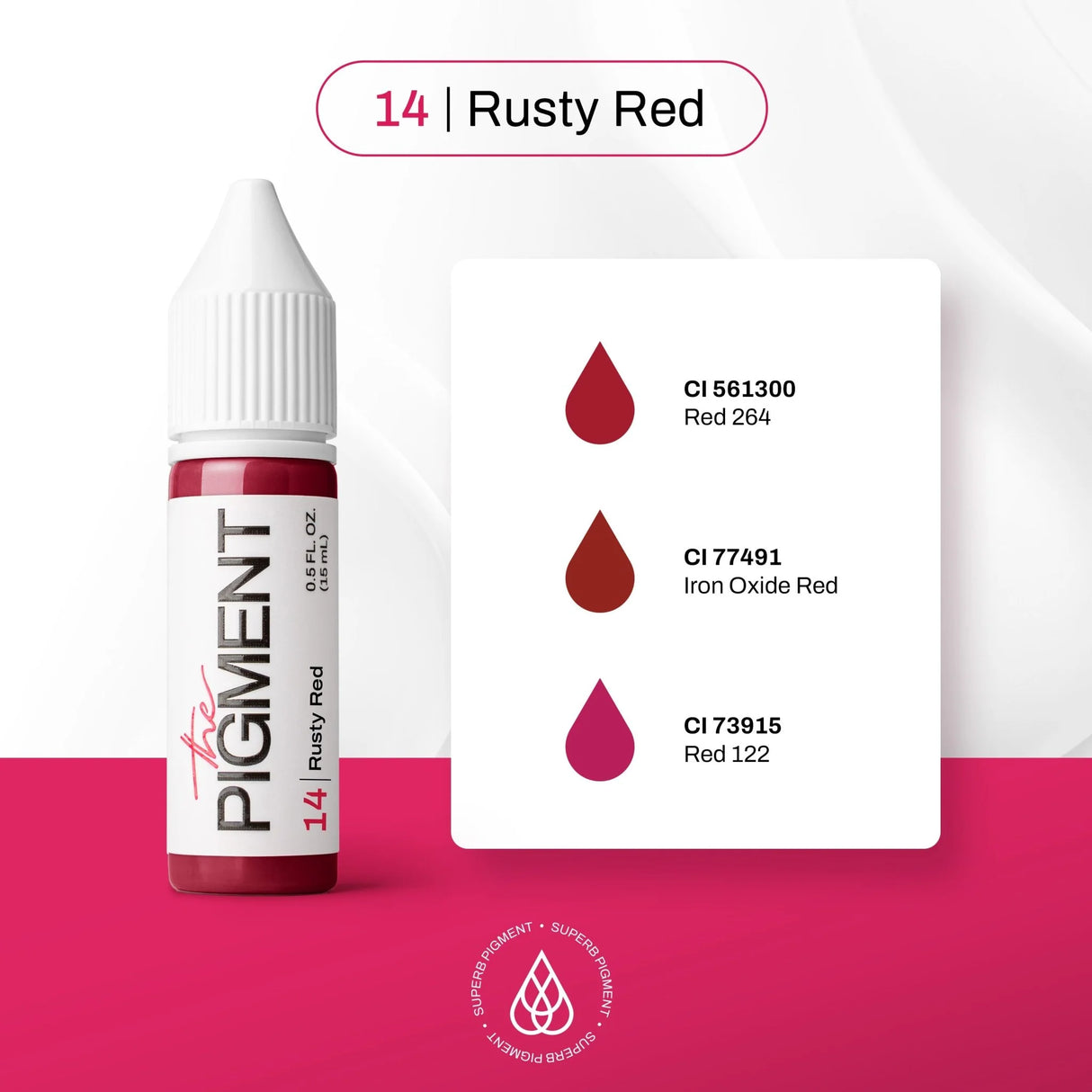 The Pigment 14 Rusty Red Pigment (15ml)