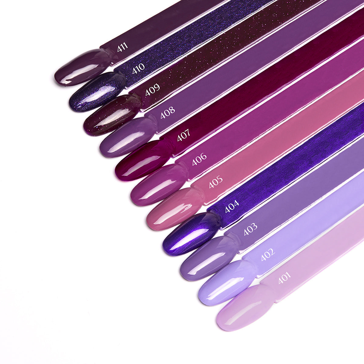OCHO NAILS Hybrid nail polish violet 411 in a 5g bottle, featuring a glossy violet finish for stylish manicures.