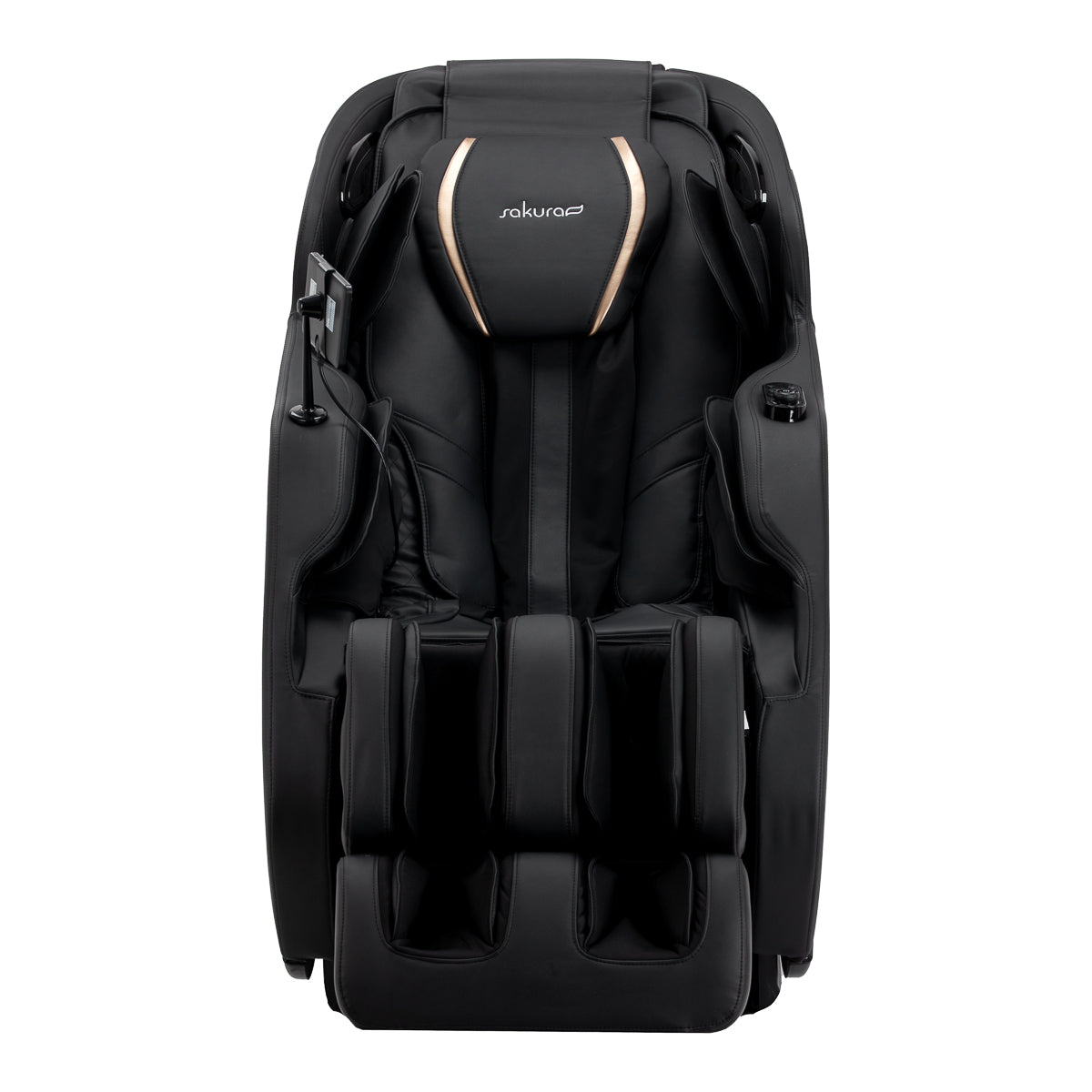 Black 3D Sakura Maximus 809 massage chair with ergonomic design and plush cushioning, showcasing its modern massage furniture features.