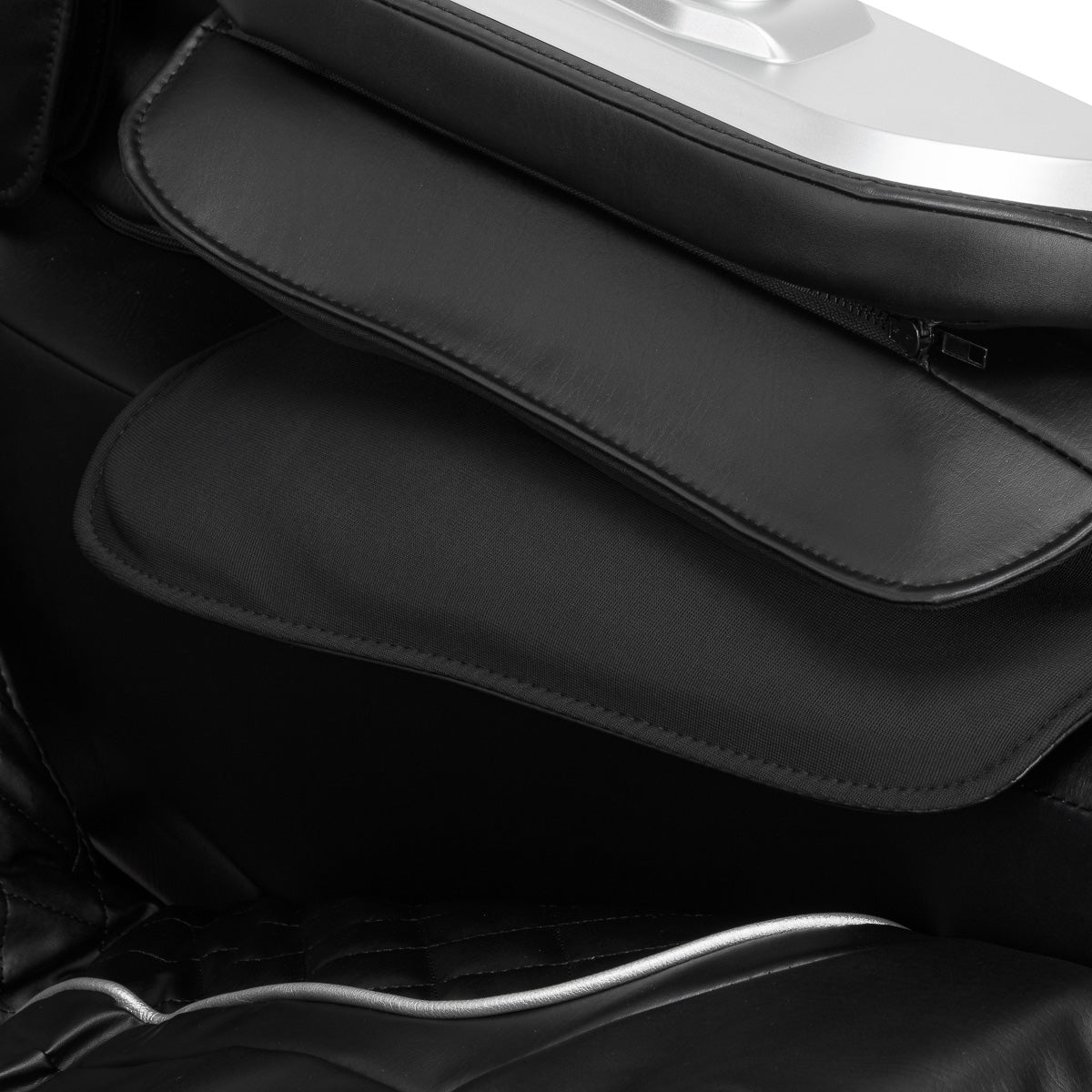 Black Sakura Prime 108 massage chair showcasing padded armrests, control panel, and ergonomic design for comfort and relaxation.