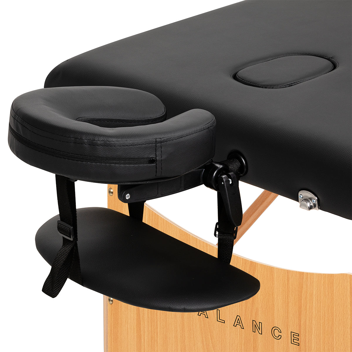 BALANCE wooden folding massage table 2 segment 190x70 black - BVShop