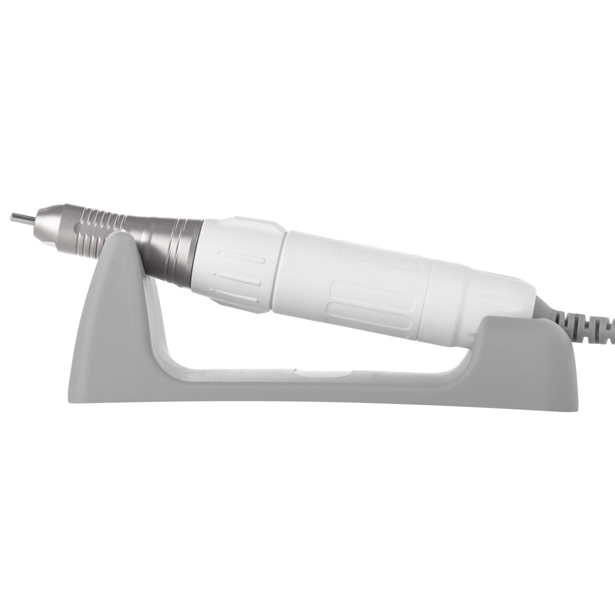 Saeyang Marathon K30S brushless nail drill with ergonomic handpiece and spinning bit for professional nail care and filing.