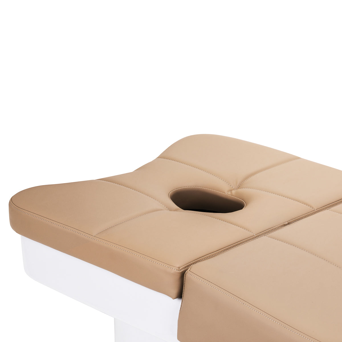 Gabbiano Head Spa 017 beige hair washing bed with cushioned surface and head rest for comfortable hair treatments