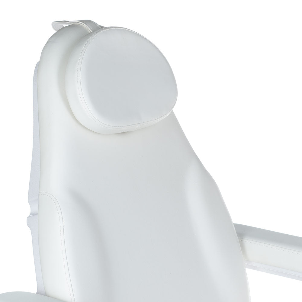 Electric beauty chair MODENA BD-8194 by Beauty System in white, featuring adjustable height and plush upholstery for salon use.
