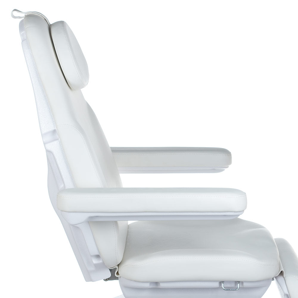 Electric beauty chair MODENA BD-8194 by Beauty System, white cosmetic chair with adjustable features and padded upholstery.