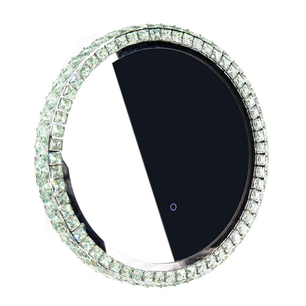 Beauty System Glamour LED Decorated Mirror 50cm with illuminated frame and sleek design, ideal for stylish home decor or vanity use.
