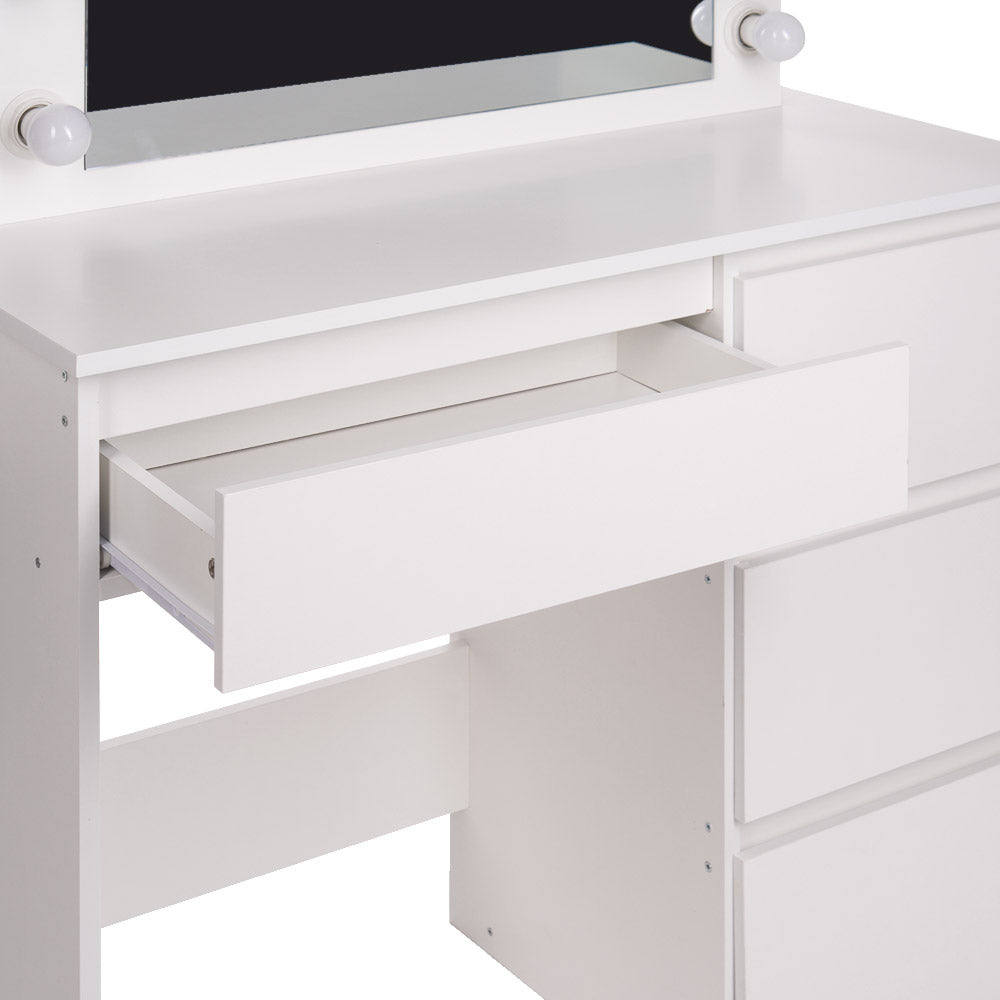 White EVA Dressing Table with LED Illuminated Mirror - BVShop