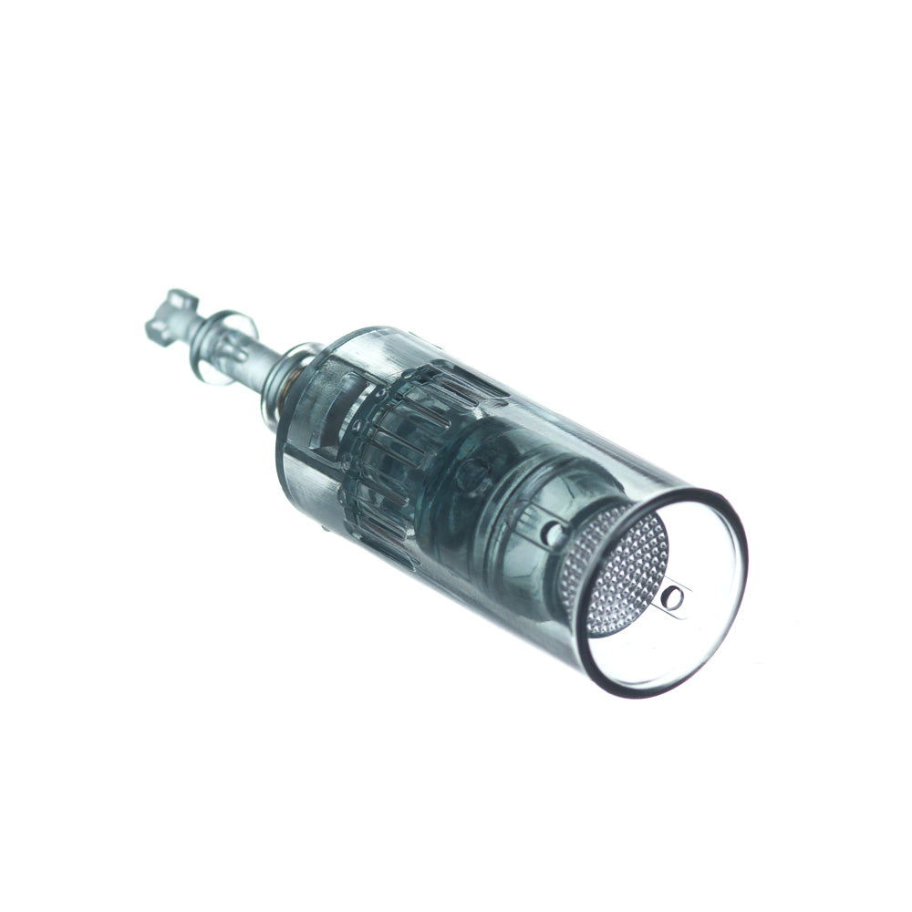 Dermapen Cartridge M8-W 3D by Beauty System showing multiple tiny needle tips for skin micro-needling treatment.