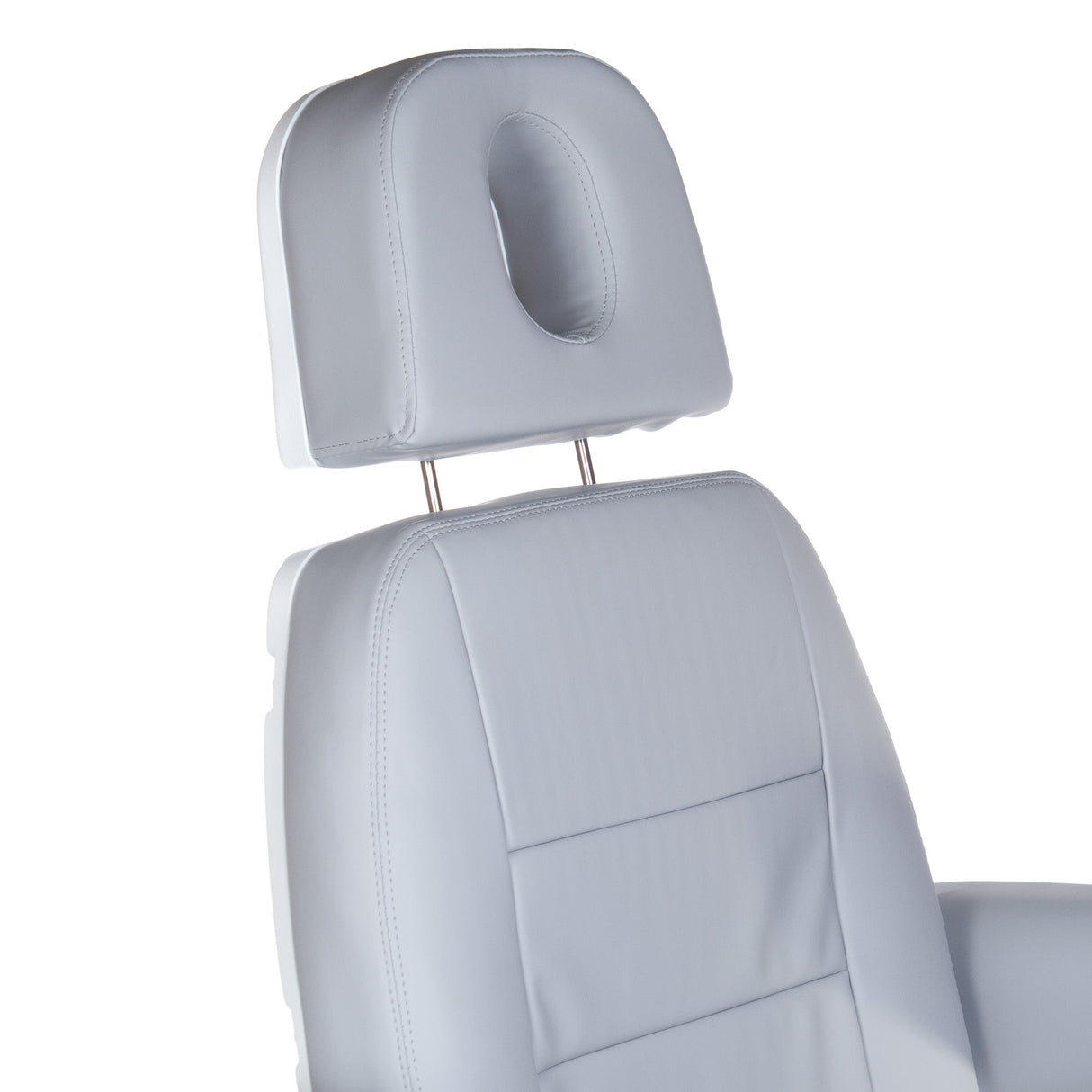 Gray electric cosmetic chair Bologna BG-228 by Beauty System with adjustable features and cushioned seating for beauty treatments.