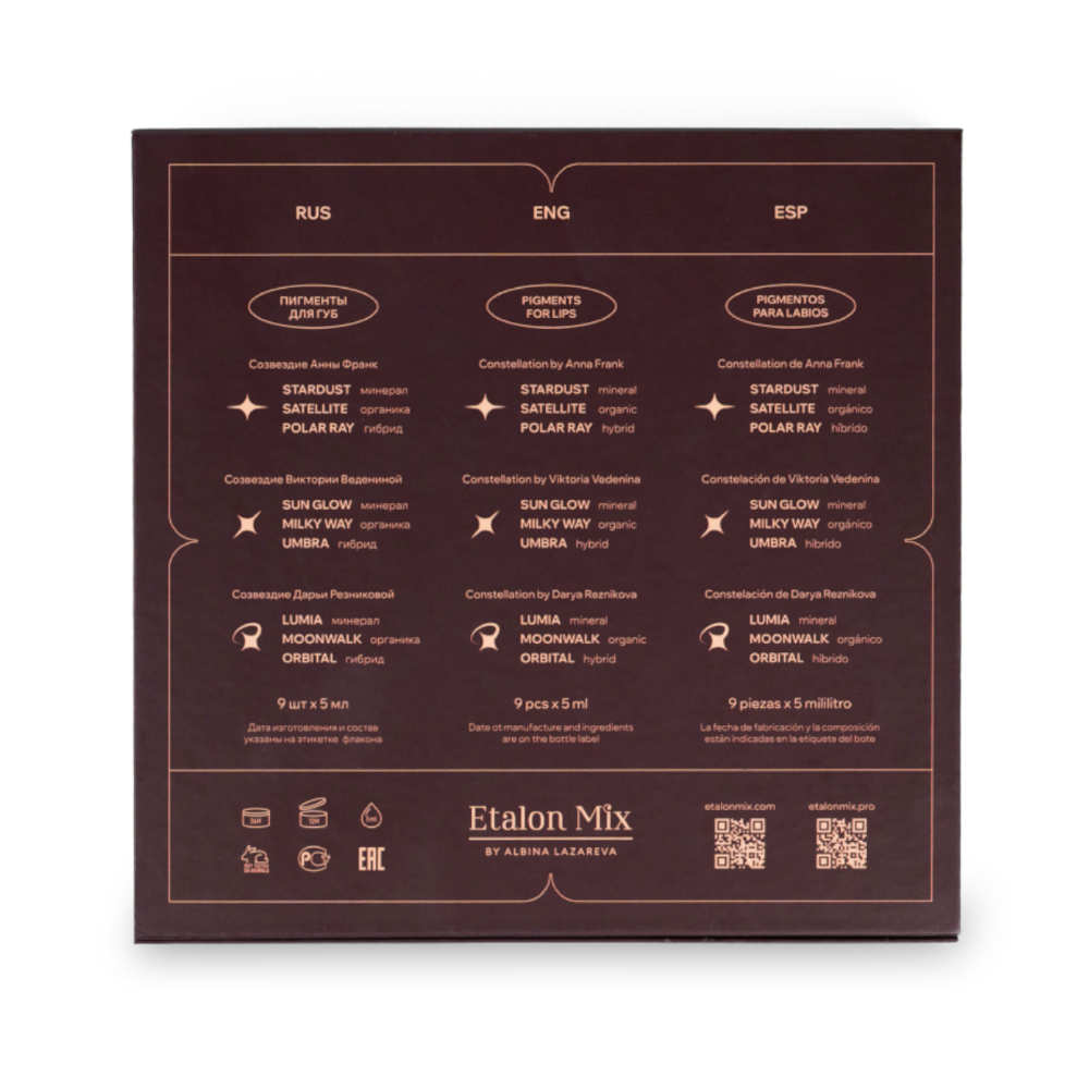 Etalon Mix Favor Lip Pigments Set 5ml - BVShop