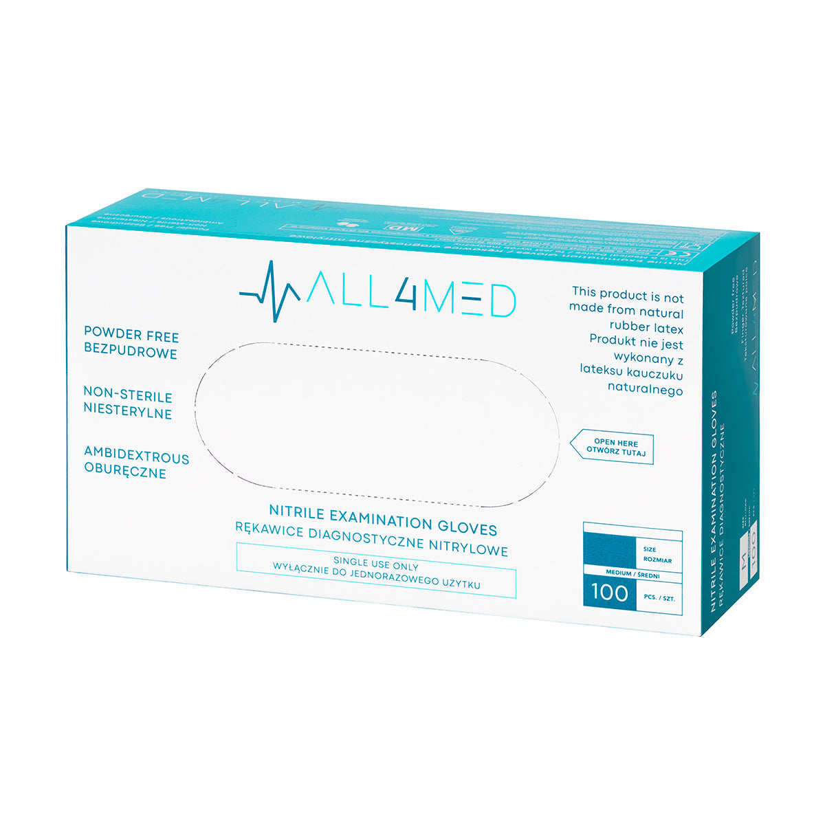 All4med disposable diagnostic nitrile gloves black xl - BVShop
