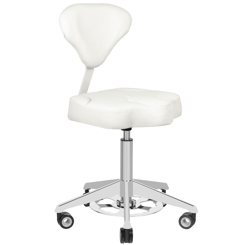 Azzurro 156f bump-up white cosmetic stool - BVShop