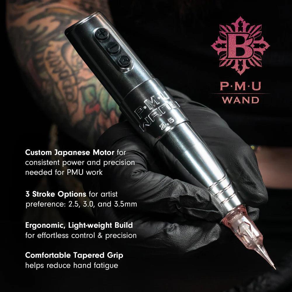 Bishop PMU Wand Rose Gold Wireless Machine Kit Stroke 3.5mm - BVShop