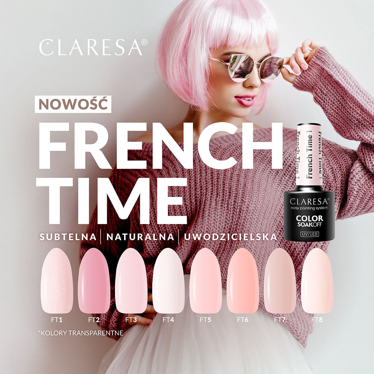 CLARESA French Time Hybrid Polish 8 -5g - BVShop