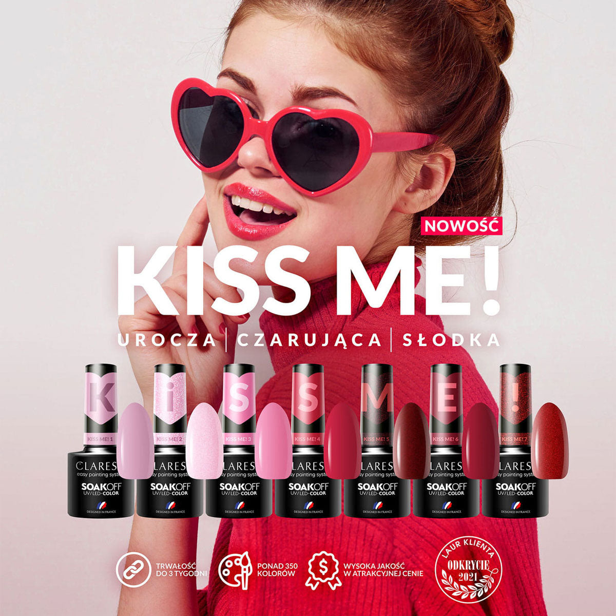 CLARESA hybrid polish Kiss Me! 4 -5g - BVShop