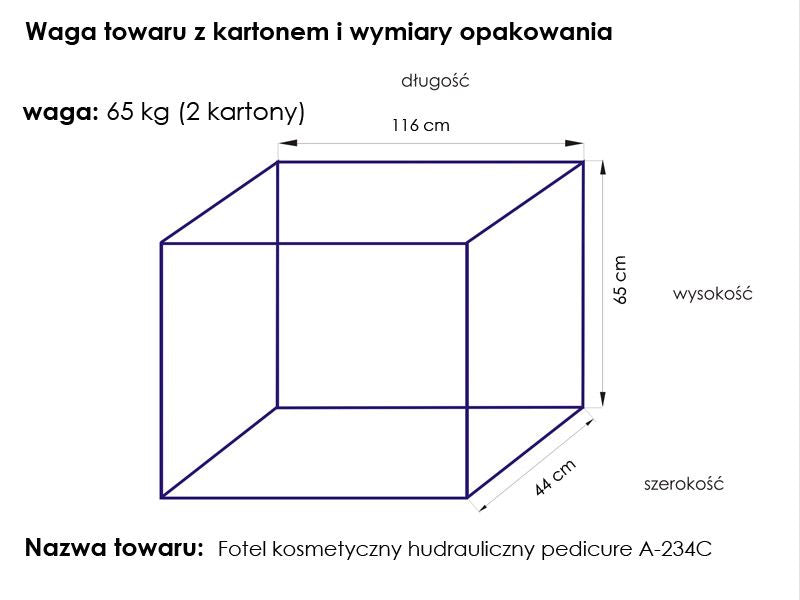 Cosmetic chair hyd. a 234c pedi white - BVShop