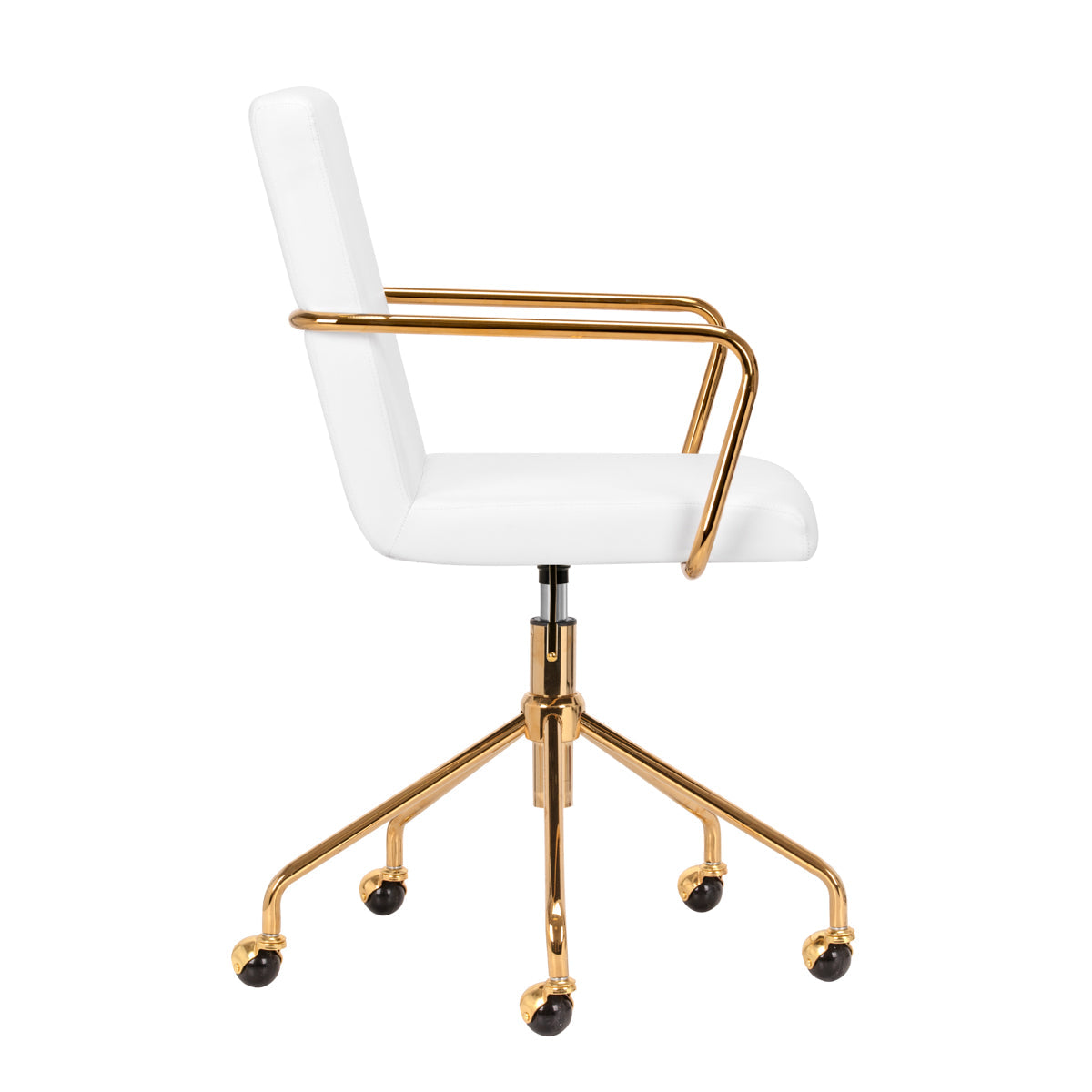 Cosmetic chair QS-OF211G gold white - BVShop
