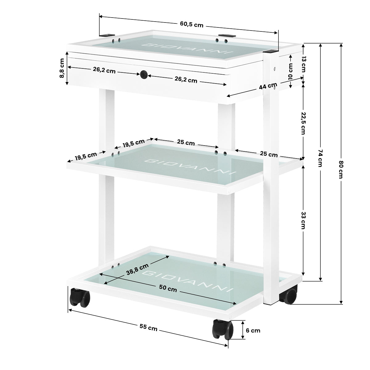 Cosmetic table type 1040a giovanni - BVShop