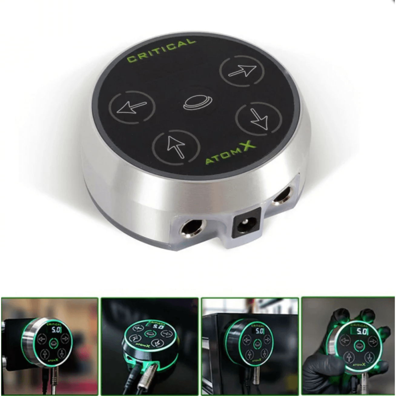 Critical Tattoo Power Supply Atom X Silver - BVShop