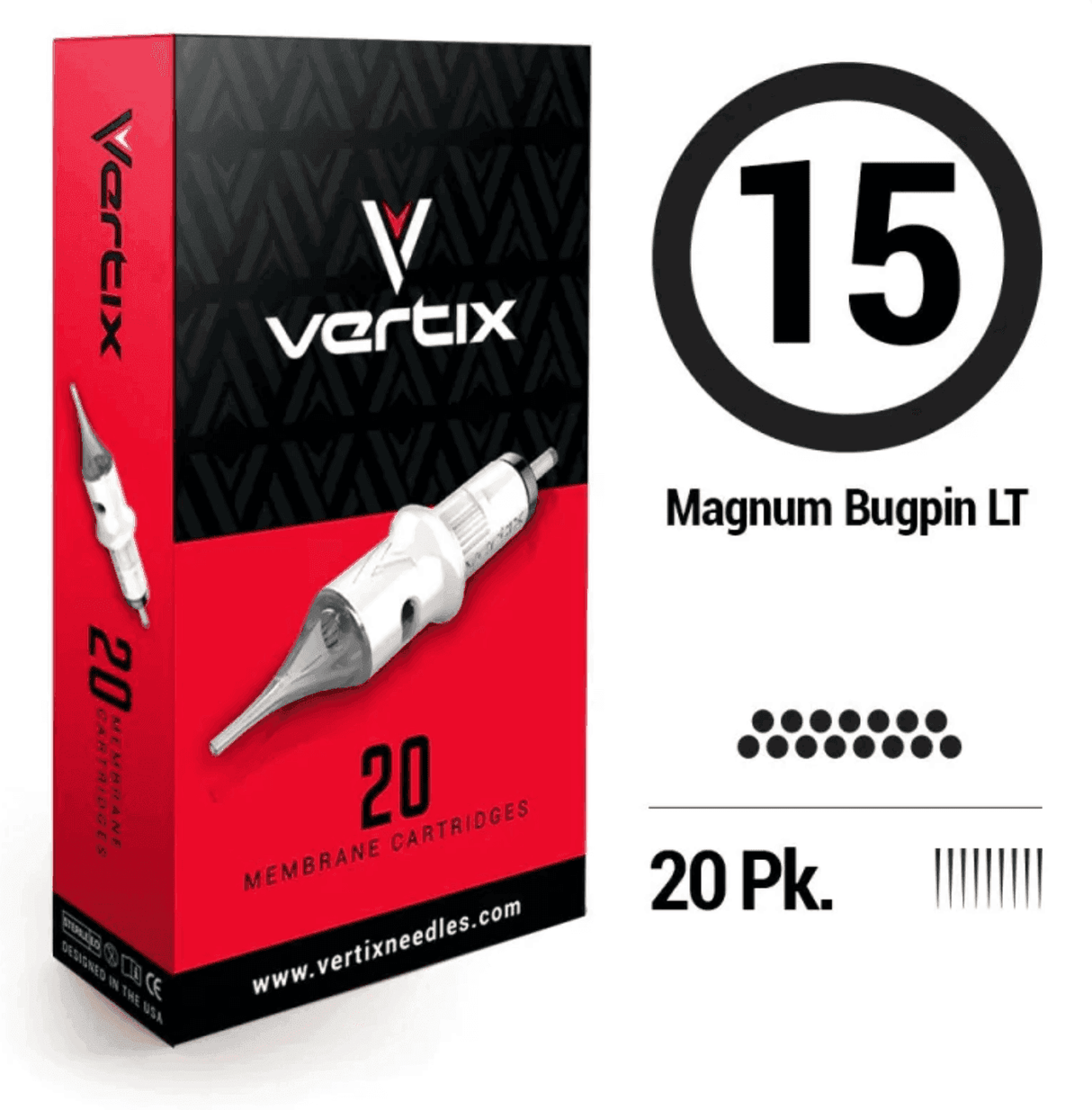 Vertix Tattoo Magnum Bugpin Cartridges - BVShop