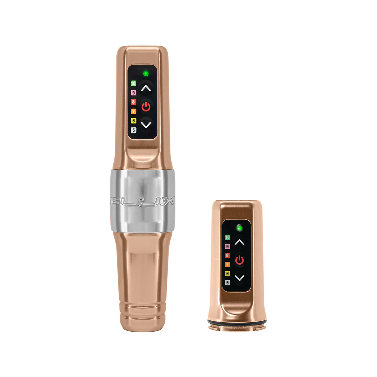 مايكروبو فلوكس ميني شامبانيا ذهبي مع باوربولت ميني ماكينة الوشم والتجميل الدائم