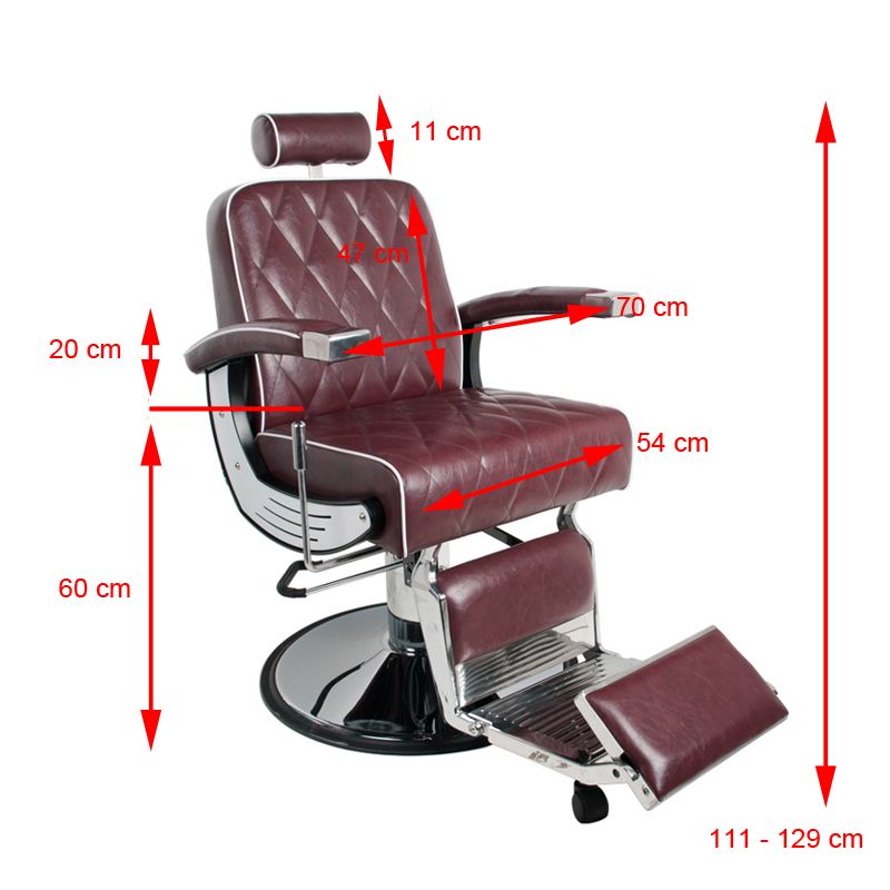 Gabbiano barber chair Imperial burgundy - BVShop