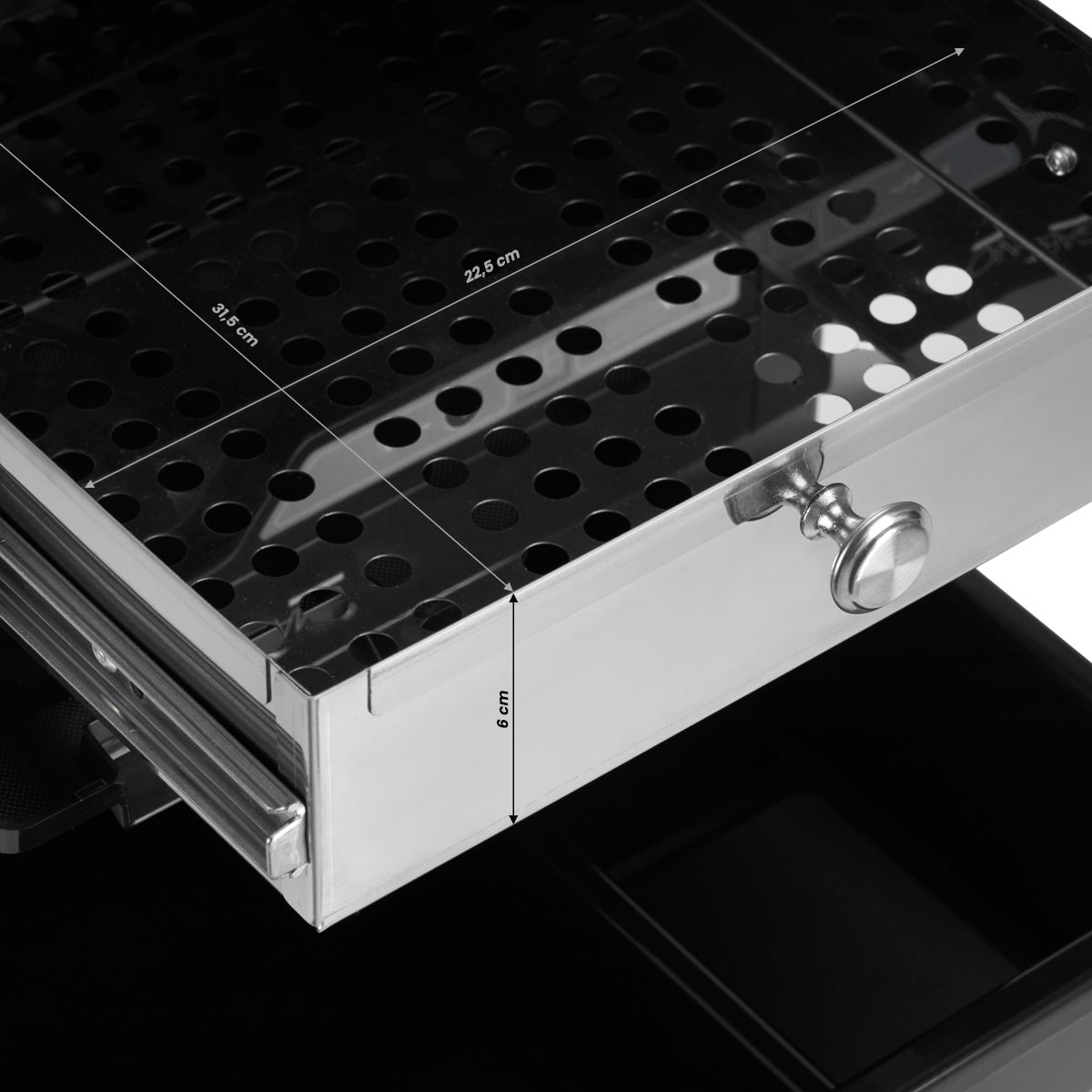 Gabbiano hairdresser's helper with UV sterilizer 68UV black - BVShop