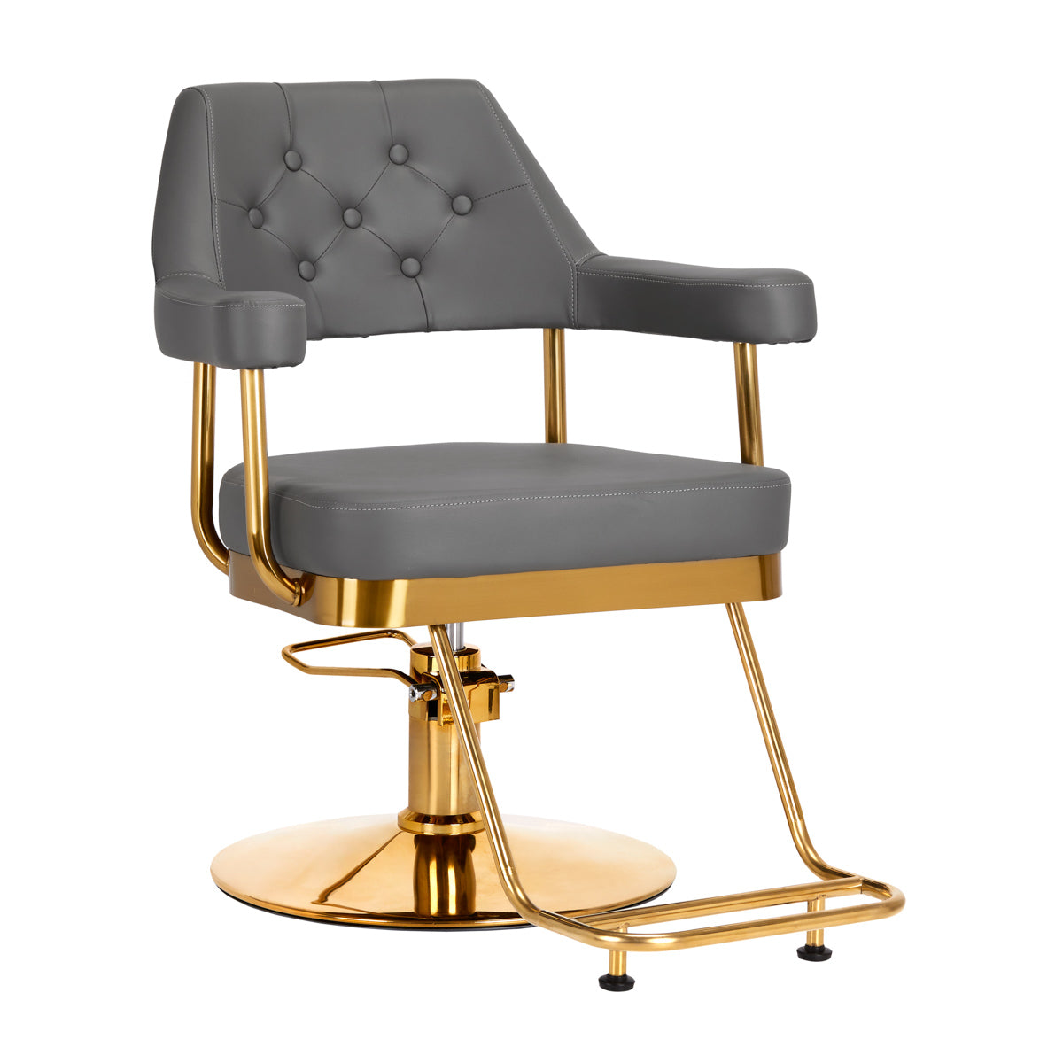 Gabbiano hairdressing chair Granda gold grey - BVShop