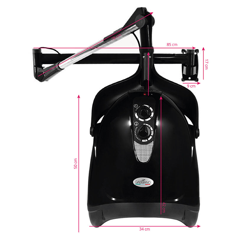 Gabbiano hanging dryer hood DX-201w one speed black - BVShop