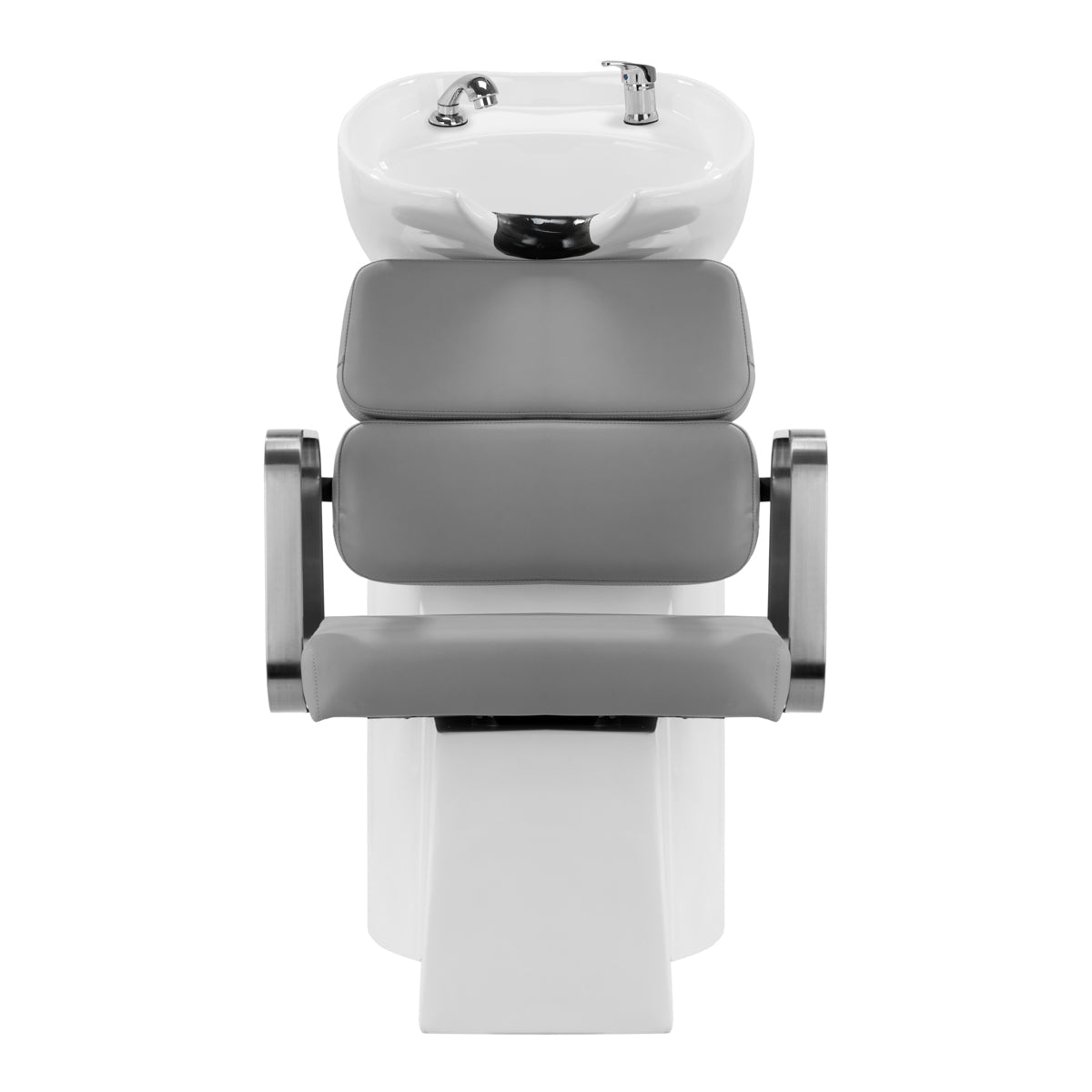 Gabbiano Porto grey hair wash unit for salon hairdressing furniture with a comfortable sink and chair for professional use