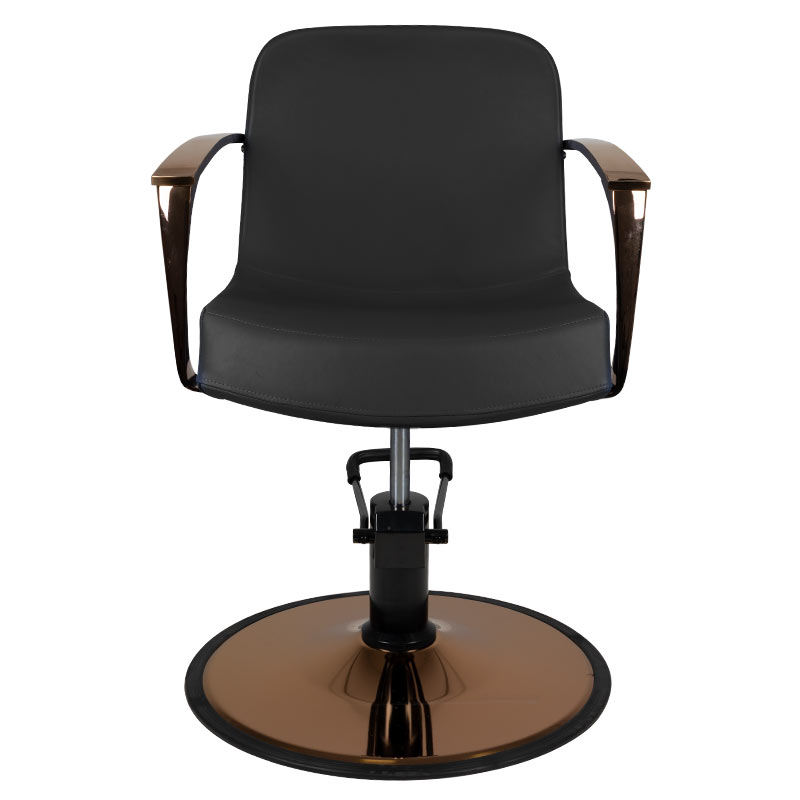 Gabbiano styling armchair, copper, black Bologna - BVShop