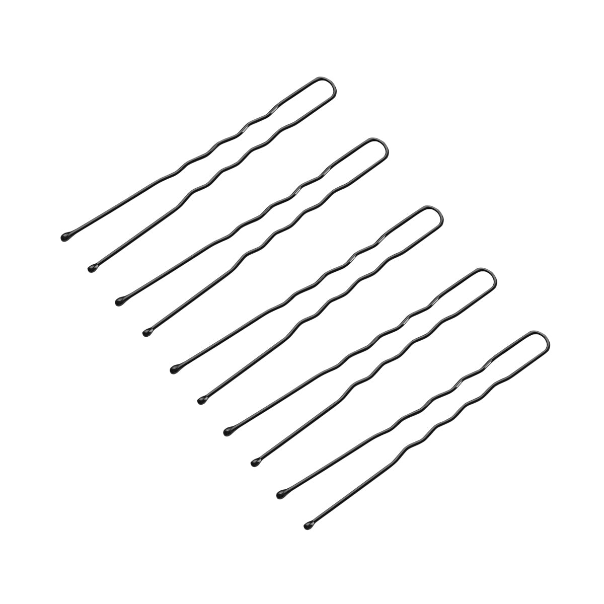 Hairdressing buns for hair e-65 300 pieces 6 cm black - BVShop