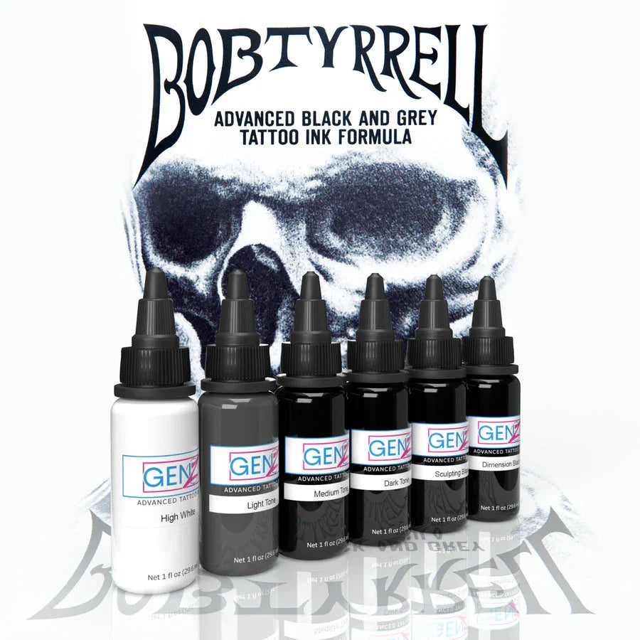 Intenze Ink Gen-Z Bob Tyrrell Advanced Black & Grey Set 6x30ml - BVShop