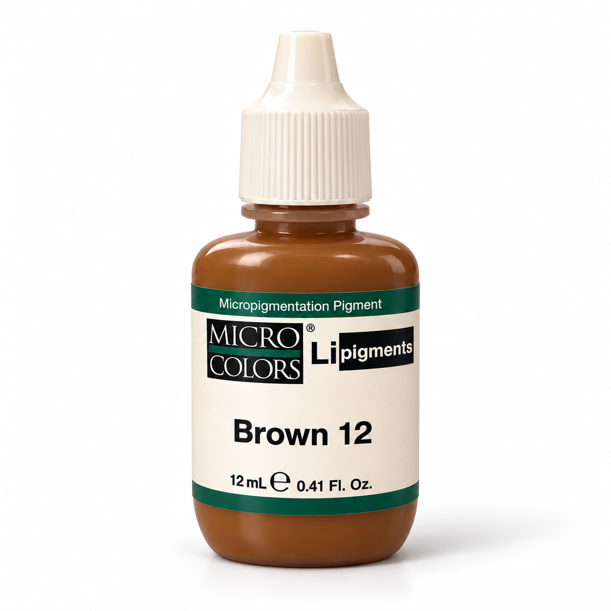 Li Pigments Micro Colors Brown 12 Pigment 12ml — bottle on white background with soft shadow