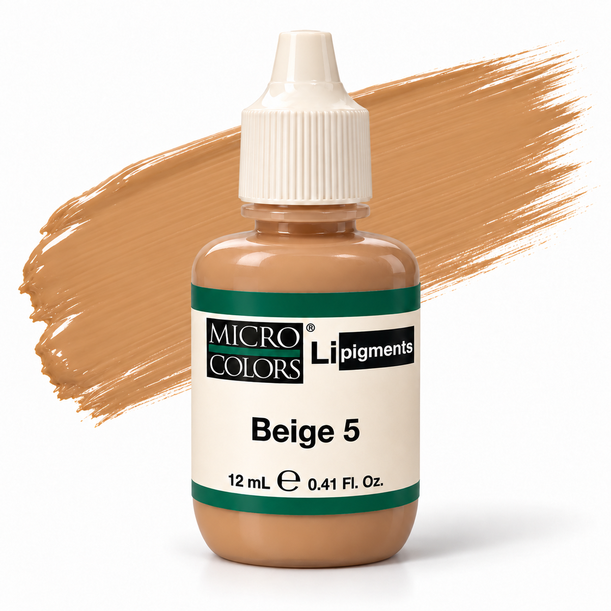 Li Pigments Micro Colors Beige 5 Pigment 12ml — bottle with pigment colour smear