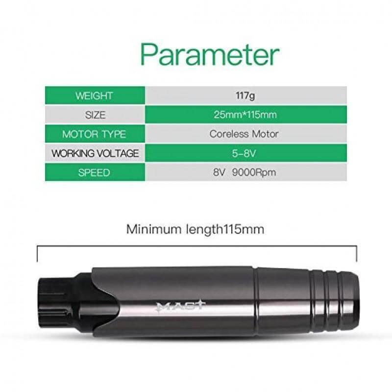 Mast P10 Rotary Tattoo Machine Gray - BVShop