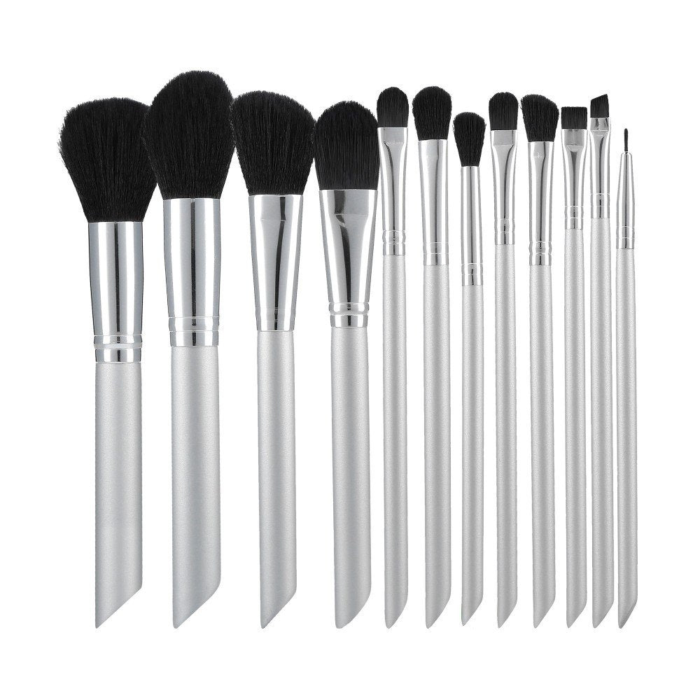 MIMO MAKEUP BRUSH GREY 12PCS SET - BVShop