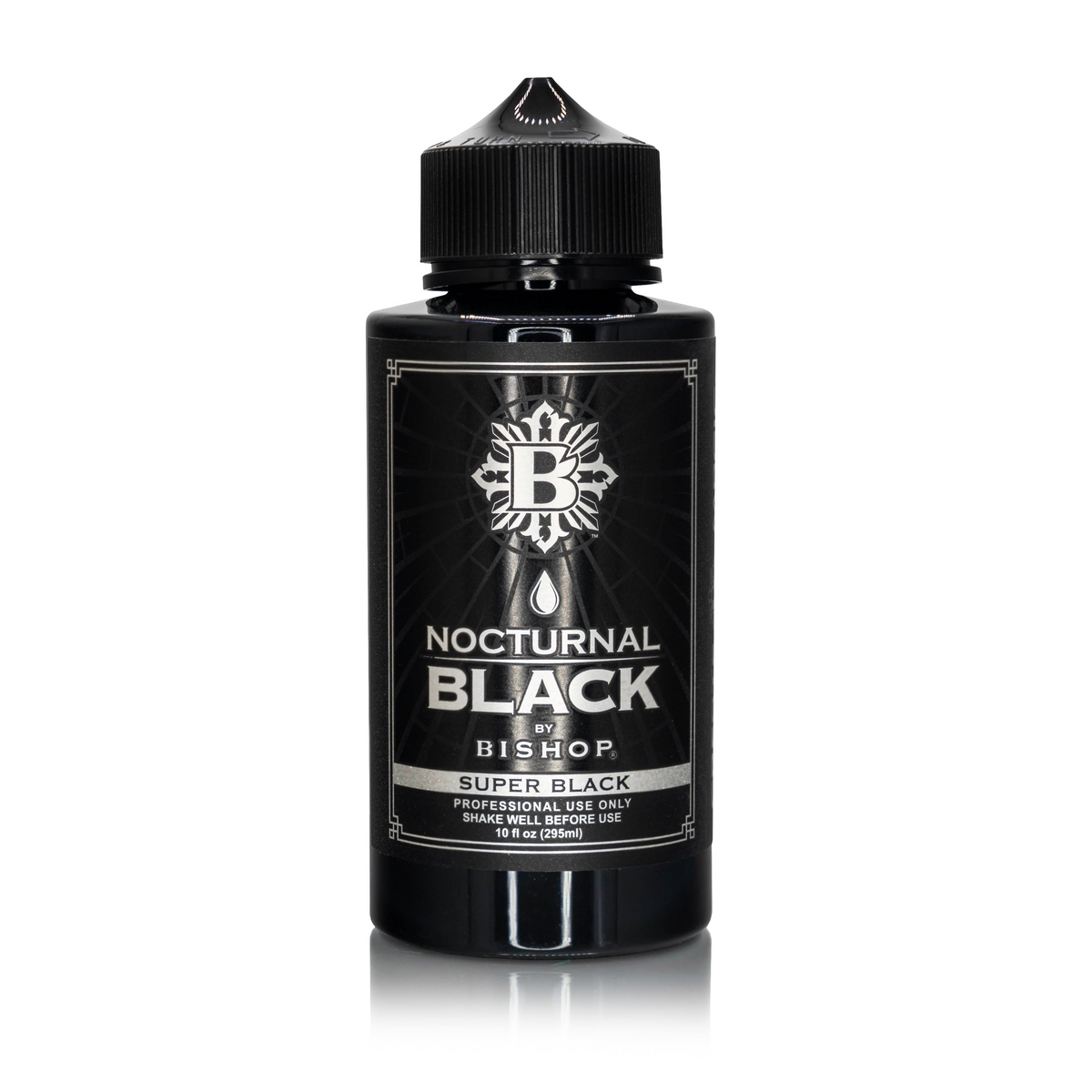 Nocturnal By Bishop Super Black 295ml — زجاجة على خلفية بيضاء