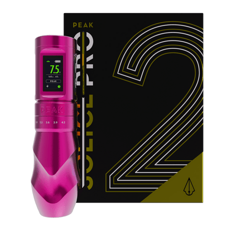 Peak Solice Pro V2 Wireless Tattoo And PMU Machine Matte Pink - BVShop