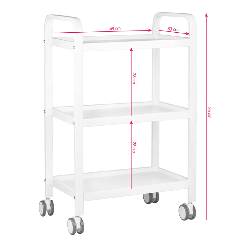 table - cosmetic trolley Hs09 white - BVShop