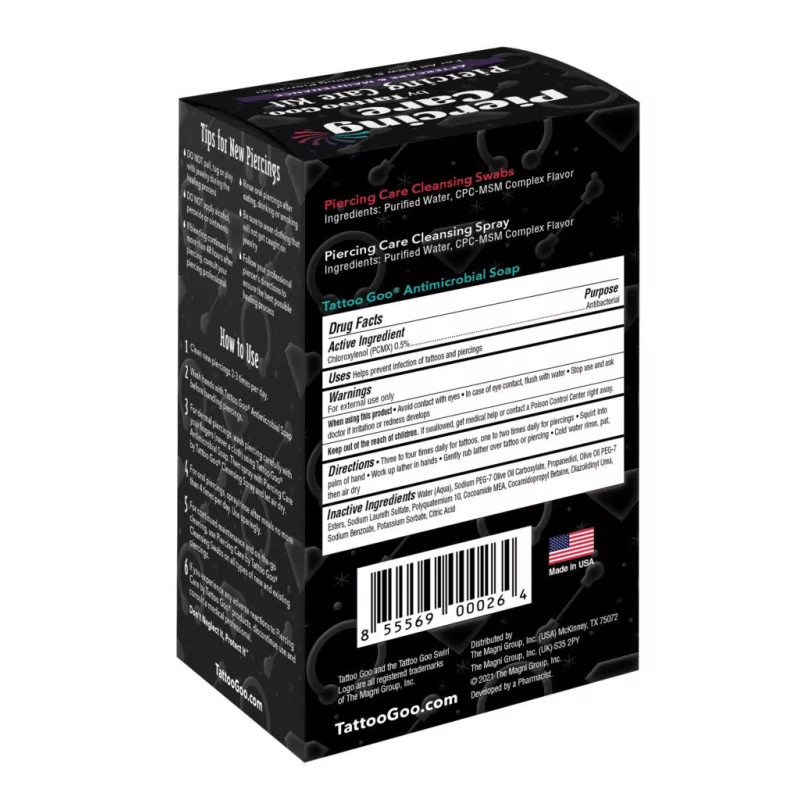 عدة العناية بعد ثقب الجسم من تاتو غو