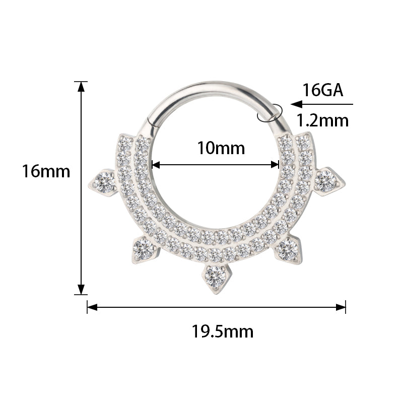 خاتم مزدوج الخطوط من التيتانيوم