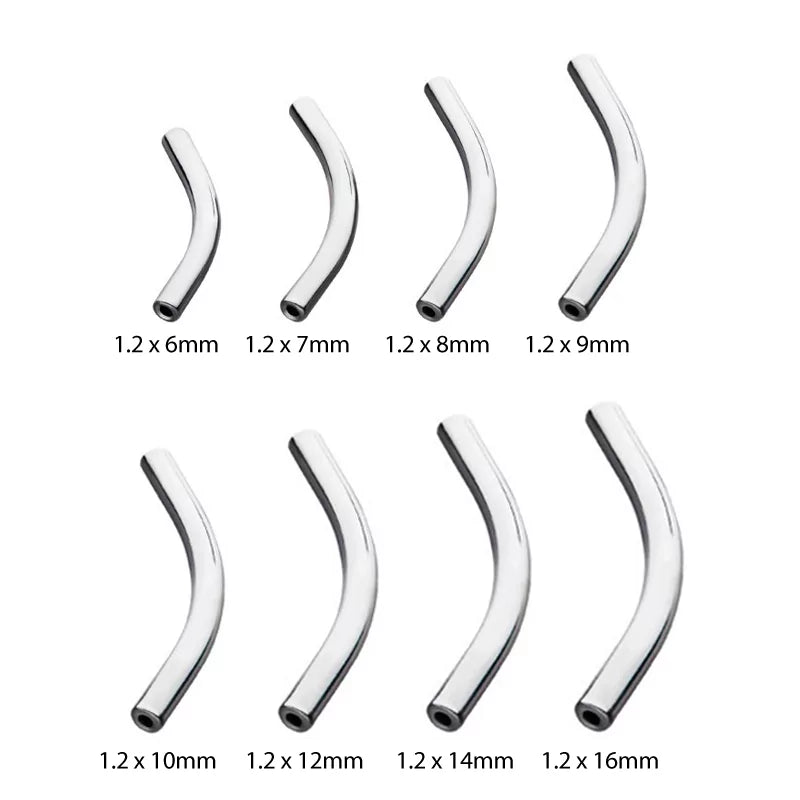 باربل منحني من التيتانيوم للثقب