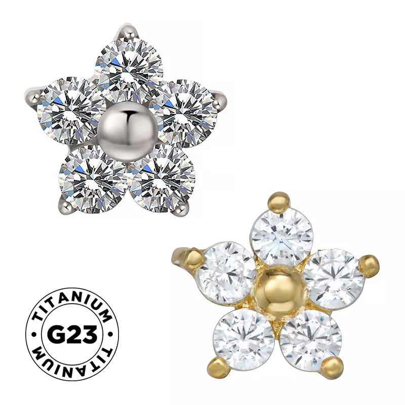 خاتم التيتانيوم على شكل زهرة