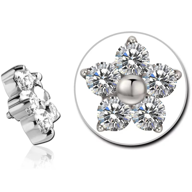 خاتم التيتانيوم على شكل زهرة