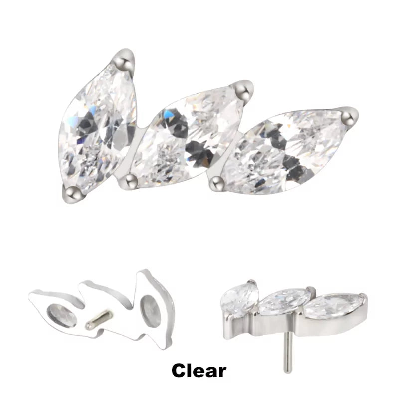 نصائح خواتم التيتانيوم مروحة منحنية بثلاثة رؤوس