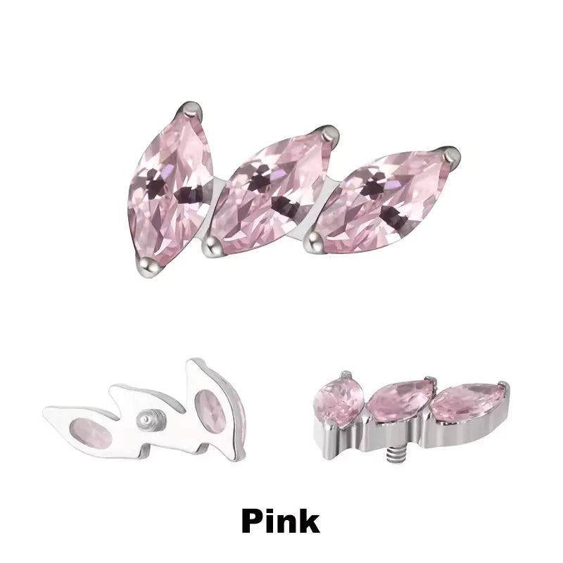 نصائح خواتم التيتانيوم مروحة منحنية بثلاثة رؤوس