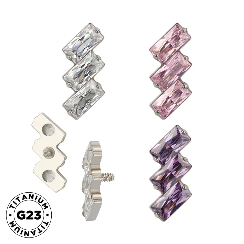 نصائح خواتم التيتانيوم 3 إطار مستطيل