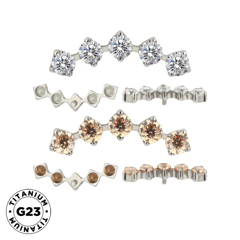 نصائح خاتم التيتانيوم 5 مخالب إطار زركونيا