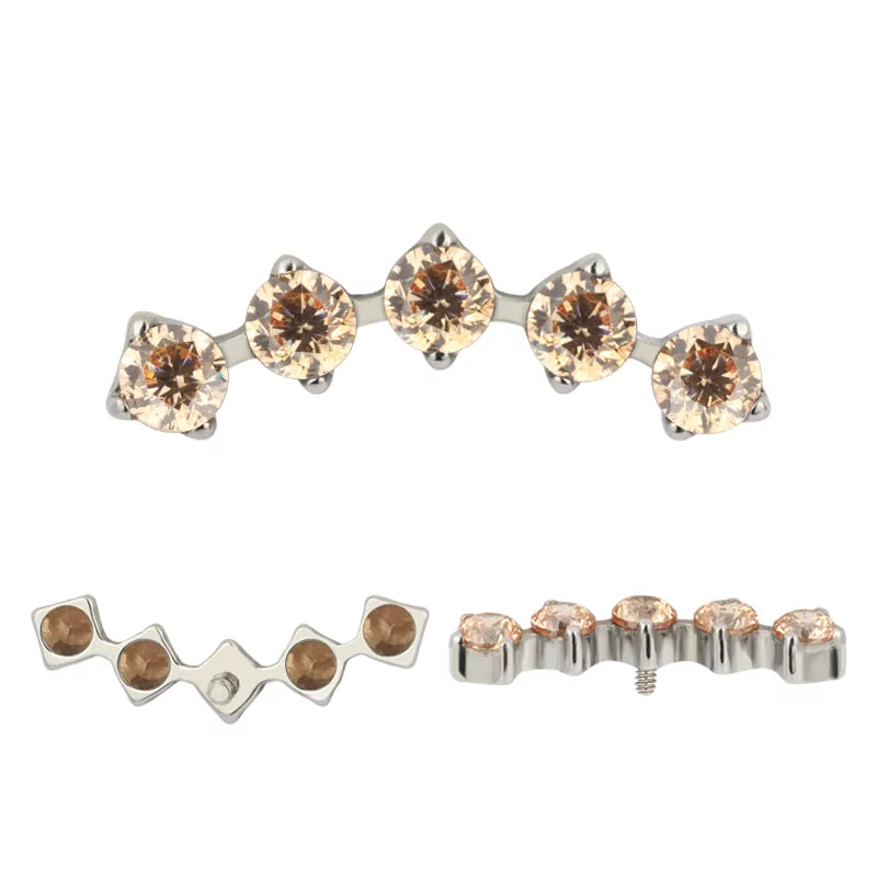 نصائح خاتم التيتانيوم 5 مخالب إطار زركونيا